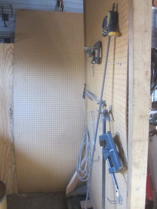Pegboard on vehicle tire dollies, 2...