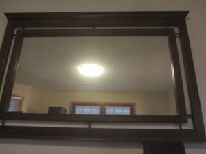 Wall mirror, Mission style double f...