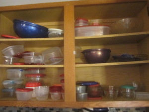 Food storage containers, glass & pl...