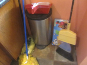 Stepon garbage can, mops, brooms, d...