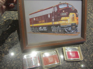 Soo Line lighters, framed image of ...