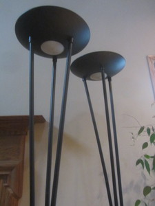 Floor lamps with foot dimmer contro...