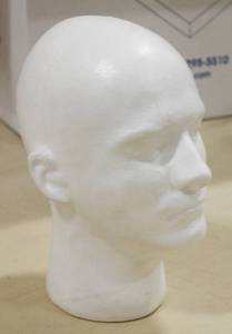 Male Styrofoam Wig Head Mannequin