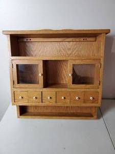 lot 25 image: Wooden Wall Unit with 5 drawers