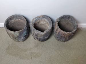 lot 27 image: Way Cool Set of (3) Smelting Pots - Planters