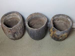 lot 28 image: Way Cool Set of (3) Smelting Pots - Planters