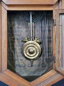 lot 62 image: Wooden Wall Clock by Meiji