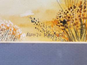lot 74 image: Water Color Picture by Alonzo Hauser