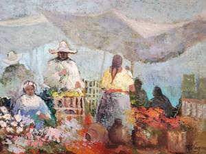 lot 77 image: Antonio Vasquez Parra Oil Painting