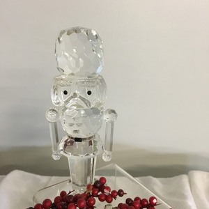 lot 203 image: Christopher Radko Snowman and a Crystal Nutcracker