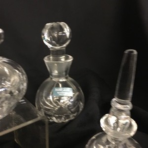 lot 220 image: 3 Marquis Cut Perfume Bottles