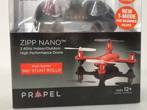 lot 118 image: Red Zipp Nanno Mini Drone by  Propel (NEW)