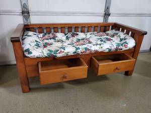 lot 123 image: Awesome Wooden Sitting bench