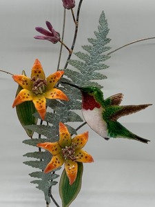 lot 179 image: Bovano Hummingbird Sculpture