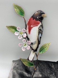 lot 184 image: Bovano Red Chested Bird Sculpture