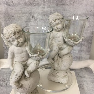 lot 109 image: Angel Figurine Decorative Candle Holders