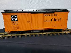 lot 7 image: Charles RO Trains 1 Gauge Large Scale San Francisco Chief Box Car RO1936