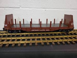 lot 30 image: Railway Express Agency G Scale Northern Pacific Flat Car REA-46401