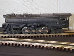 lot 100 image: Lionel O 3-Rail 4-8-4 Steam Locomotive #671 no Tender