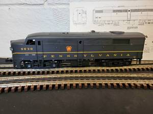 lot 113 image: Weaver O 3-Rail Pennsylvania High Rail FA-2 Diesel Engine  A-Unit #6510