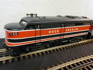 lot 123 image: K- Line O 3-Rail 4-Unit Rock Island Passenger Train Set K-1732