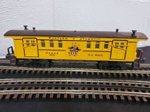 lot 91 image: Lionel 3-Rail O Western & Atlantic U S Mail Car #1876