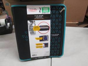 lot 303 image: 3- 5 Star 2inch Zipper Binder...