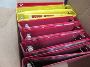 lot 308 image: 13- 1inch 3 Ring Binders...
