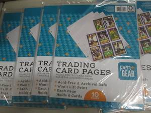 lot 340 image: 7- 10 pks Trading Card Pages...