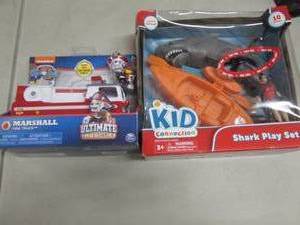 lot 373 image: Shark Play Set, Marshall Fire Engin...