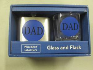 lot 57 image: Dad Flask & Glass...