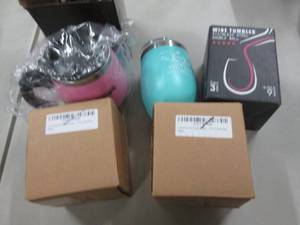 lot 84 image: 3 Insulated Glasses, 2 Coffee Mugs...