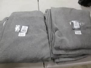 lot 102 image: 2 Linen Aruba Blackout Curtain Pane...