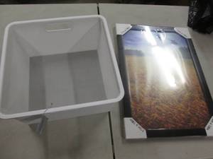 lot 106 image: Poster Frame, Wire Mesh Organizer B...