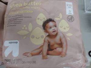 lot 139 image: Shea Butter Baby Wipes 216 ct...