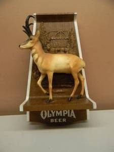 Olympia Beer Wildlife Advertising Series 1970s Rare Antelope - GREAT PIECE - SEE PICTURES