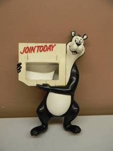 VINTAGE HAMMS BEER BEAR JOIN TODAY - GOOD FOR DISPLAY - APPROX 14 BY 9 - SEE PICTURES