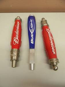 BUD LIGHT & BUDWEISER TAP HANDLES - NICE SET - SEE PICTURES