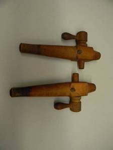 2 - Vintage Milwaukee Beer Faucet Wooden Barrel Spigot Taps - VERY COOL COLLECTIBLES - SEE PICTURES