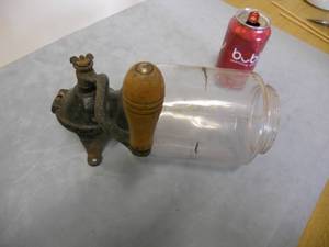 lot 46 image: Wall Mount Coffee Grinder - Appears one mounting bracket is broken