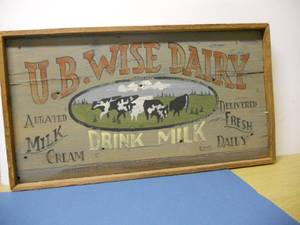 lot 102 image: Wood Antique Advertising Sign