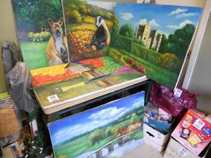 lot 66 image: 5 Painted Canvas or Artwork (24x36)