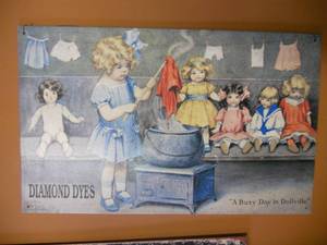 lot 72 image: Diamond Dyes Tin Sign