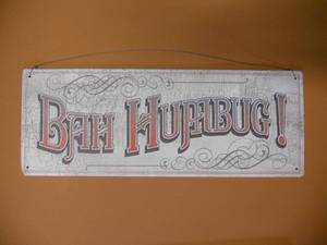 lot 73 image: Bah Humbug Tin Sign