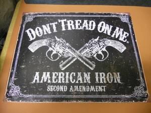 lot 74 image: American Iron Tin Sign
