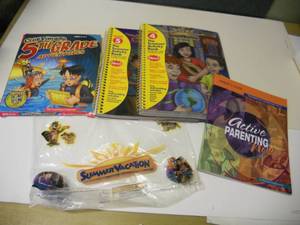 lot 139 image: Grade 4&5 Workbooks and computer program, and Active Parenting Book - All new and high end