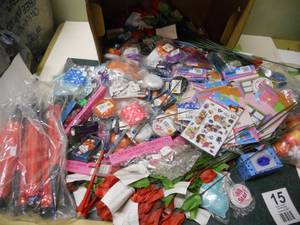 lot 15 image: Bankers Box full of stocking stuffersshoebox gifts