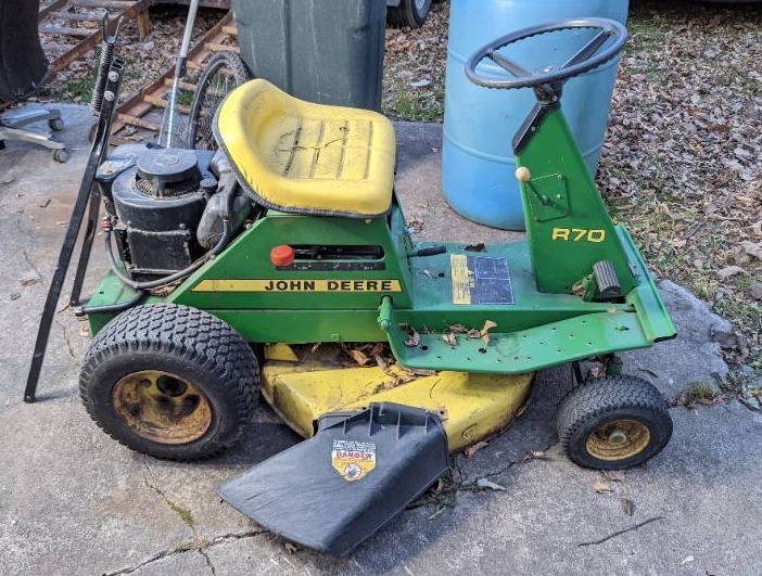 john deere r70 riding mower