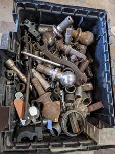lot 57 image: Assorted Trailer Hitches and Misc.Tools