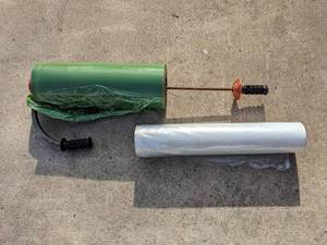 lot 66 image: Stretch Wrap and Dispenser Roller with Handle